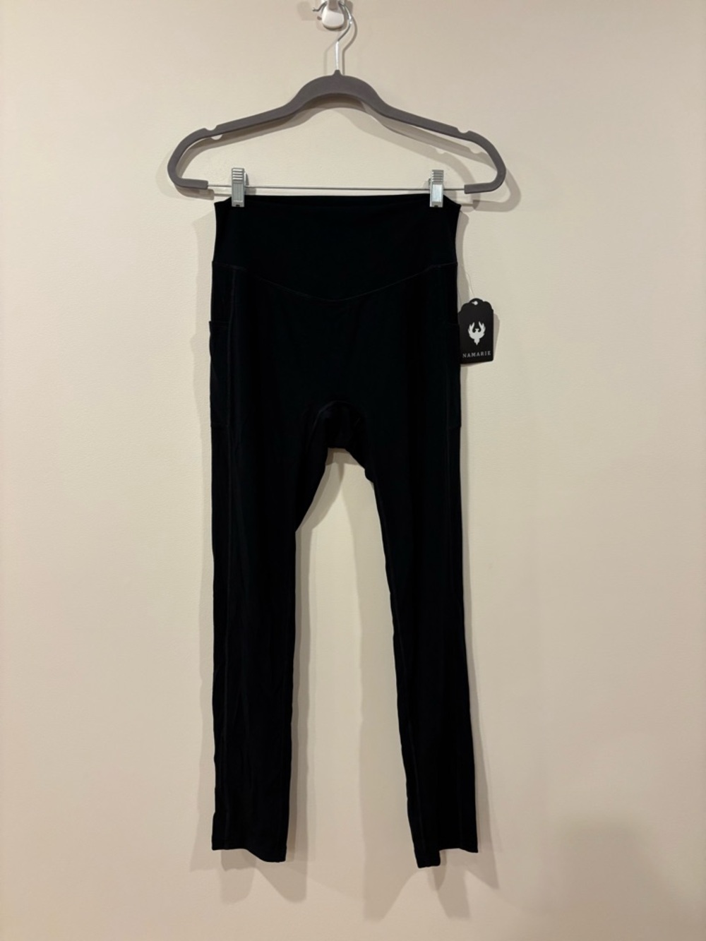 NWT Namarie Classic Leggings Jet Black Sylvendel Hemp High Waisted Size Large